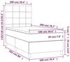 vidaXL Boxspringbett mit Matratze Creme 100x200 cm Stoff 3141758 Bild 3