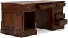 Schreibtisch Cambridge Massivholz 160x80 cm braun mit Ledereinlage Kolonialstil Partnerdesk Bürotisch Cheftisch Computertisch für Herrenzimmer Bild 4