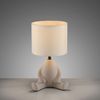 Licht-Erlebnisse Nachttischlampe FERLIN, ohne Leuchtmittel, Stoff Keramik D: 19,5 cm rund 32 cm Beige E27 Modern Keramikleuchte Bild 5