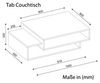 'Tab' Couchtisch, Weiß/Weiß, 32 x 60 x 105 cm Bild 3