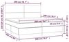 vidaXL Boxspringbett mit Matratze Schwarz 200x200 cm Stoff, Härtegrad: H2 [3142203] Bild 3