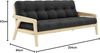 KARUP DESIGN GRAB Schlafsofa Gestell Natur Matratze Dark Grey Bild 2