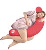 Sei Design Stillkissen Schwangerschaftskissen 170x30 cm, Füllung: schadstoffgeprüfte 3-D Faserbällchen Rot Maus Bild 2