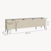 Fernsehschrank Nand 180x35x51 cm Sandfarben [en. casa] Bild 4