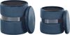 Pouf Samtstoff mit Stauraum blau 2er Set DORIS Bild 4