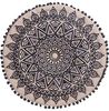 Marrakesch Orient & Mediterran Interior Pouf Orientalische Pouf Hocker Sitzpuff Deko Aziza Schwarz (1-St), Handarbeit Bild 4