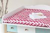 KraftKids Wickelauflage in Chevron magenta, Wickelunterlage 75x70 cm (BxT), Wickelkissen Bild 2