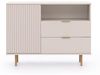 Lomadox Kommode NADOR-132, 107cm breit, Kaschmir, goldfarbene Metallgriffe und -füße Bild 5