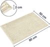 WohnDirect Badematte 50x80 cm | Creme - rutschfest & Waschbar - Badezimmerteppich zum Set kombinierbar, Badvorleger, WC Garnitur, Badteppich Bild 2