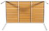 DRW Weißer Stahltisch und Tischplatte aus Polyethylen, Naturholz, 150 x 90 x 74 cm Bild 4