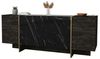 Dmora Sideboard Okul 180 x 46,6 x 75,5 cm Schwarz 3 Böden 7 Fächer Bild 3