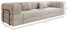 Luxusbetten24 Sofa Designer Sofa Lazy 3 Sitzer XXL, mit Liegefunktion und Cordbezug Bild 3