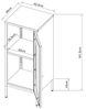 Beistellschrank Karlskrona 102x43x40 cm Schwarz, matt [en. casa] Bild 2