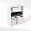 Furinno Reed 3-stufiges multifunktionales offenes Regal für Kleidung & Schrankaufbewahrung, Weiß Bild 4