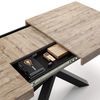 MOBILI FIVER, Ausziehbarer Tisch Emma 160, Eiche mit schwarzen X-Beinen, Laminiert/Eisen, Made in Italy Bild 3