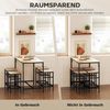 HOMCOM Bargruppe Bartisch mit Barhocker Set 5-teiliges Bartisch-Set Eiche, (5-tlg), Platzsparend Bild 3