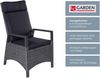 LC Garden 'Keramo' Dining-Positionsstuhl, verstellbar, Polyrattan grau Bild 5
