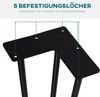 HOMCOM Tischbein 4er-Set Tischfüße, Möbelfüße aus Stahl, mit Gabel-Design, 12 x 12 x 71 cm, Schwarz Bild 3