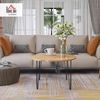 HOMCOM Tischbein 4er-Set Tischfüße, Möbelfüße aus Stahl, mit Gabel-Design, 12 x 12 x 71 cm, Schwarz Bild 2