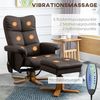 HOMCOM Relaxsessel Massagesessel mit Fußhocker Stauraum Liegefunktion Fernsehsessel mit Massagefunktion TV Sessel 145°-Neigung Polyester Braun 80 x 86 x 99 cm Bild 4