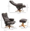 HOMCOM Relaxsessel Massagesessel mit Fußhocker Stauraum Liegefunktion Fernsehsessel mit Massagefunktion TV Sessel 145°-Neigung Polyester Braun 80 x 86 x 99 cm Bild 3
