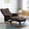 HOMCOM Relaxsessel Massagesessel mit Fußhocker Stauraum Liegefunktion Fernsehsessel mit Massagefunktion TV Sessel 145°-Neigung Polyester Braun 80 x 86 x 99 cm Bild 2