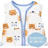 TupTam Ganzjahresschlafsack 2.5 TOG wattiert ärmellos Baby Schlafsack OEKO-TEX, Farbe: Tierköpfe Orange Blau Weiß, Größe: 92-98 Bild 4