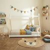 BAÏTA Tipibett für Kinder Montessori Tiny – Massivholz Kiefer Natur – 90x190 cm Tinytipi Natur/Weiß Bild 4