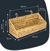 HMF Hängeaufbewahrung Hängekorb geflochten aus Wasserhyazinthe, Aufbewahrungskorb zum Aufhängen, 40 x 15 x 15 cm Bild 5