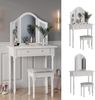 Schminktisch Kate Weiß 80 cm mit Hocker Vicco Bild 2