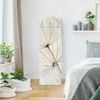 Bilderdepot24 Garderobenpaneel weiss Botanik Retro Vintage Blumen Floral Landhaus Sanfte Gräser (ausgefallenes Flur Wandpaneel mit Garderobenhaken Kleiderhaken hängend), moderne Wandgarderobe - Flurgarderobe im schmalen Hakenpaneel Design Bild 4