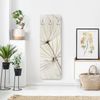 Bilderdepot24 Garderobenpaneel weiss Botanik Retro Vintage Blumen Floral Landhaus Sanfte Gräser (ausgefallenes Flur Wandpaneel mit Garderobenhaken Kleiderhaken hängend), moderne Wandgarderobe - Flurgarderobe im schmalen Hakenpaneel Design Bild 3