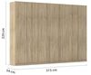 Rauch Möbel Alabama, Kleiderschrank für Schlafzimmer, Kinderzimmer, Wohnzimmer, Garderobe, Flur, 7-türig, mit Zubehör Premium, Farbe Eiche Sonoma, Holz, Breite 315 cm Bild 3