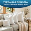 Kissen 40x40 Kopfkissen 4er Set Dekokissen für Bett und Sofa Innenkissen Hypoallergene Sofakissen Anti-Milben Weiche Zierkissen mit Kissenbezug Baumwolle und Polyest. Abnehmbar und Waschmaschinenfest Bild 2