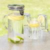 Bambelaa! Wasserkrug Wasserkrug Borosilikatglas 1,3L mit Edelstahl Deckel Bild 2