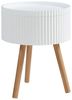 Beistelltisch Bongard mit Stauraum Ø38x48 cm Weiß [en. casa] Bild 4