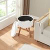 Beistelltisch Bongard mit Stauraum Ø38x48 cm Weiß [en. casa] Bild 3