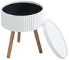 Beistelltisch Bongard mit Stauraum Ø38x48 cm Weiß [en. casa] Bild 5