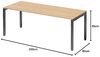 BISLEY Cito Schreibtisch, 650-850 mm höheneinstellbares U-Gestell, Metall, Mp334 Dekor Ahorn, Gestell Anthrazitgrau, 80 x 200 x 85 cm Bild 2