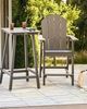 Garten-Barstuhl ADIRONDACK Kunststoff Dunkelgrau Bild 2