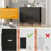 GarveeHome Kommode Mit 5 Geriffelten Schubladen, Nachttisch Mit Metallgriffen Und Metallfüßen, Hoher Aufbewahrungsschrank, Für Wohnzimmer, Schlafzimmer, 60 x 39,1 x 104,9 cm Bild 5