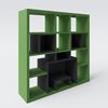 MINECRAFT - Bücherregal, Regal mit 15 Fächern, Gaming Möbel mit dunklem Minecraft Design Bild 3