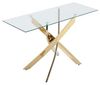 Vente-unique - COSIMA Konsole Glas TransparentGold - B 44,5 cm x H 75 cm x L 120 cm Bild 1