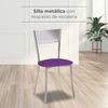 ASTIMESA SCOBBJ Zwei Küchenstühle, Metall, Aubergine, Sitzhöhe 45 cm Bild 2