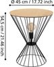 Eglo 99794 Tischleuchte DESIERTO E27 1X40W Stahl, Holz schwarz, braun H:54cm Ø45cm mit Fußtrittschalter Bild 4