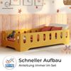 smartwood Kinderbett Bodenbett 70x140 mit Rausfallschutz & Lattenrost - Senfgelb - Kinder Montessori Bett TILA 2B mit glatten Kanten - Betten für schnelle Montage - Bis 230 kg belastbar Bild 4