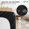 Komfortec 2er Pack Jersey Spannbettlaken 90x200 cm, 100% Baumwolle, Doppelpack Spannbettuch, Schwarz Bild 5