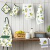 Kracht Küchen Textilien Zitronen|Frottier Küchentuch bedruckt 50x50 cm gelb-grün 3er Pack Bild 3