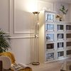 Lindby Stehlampe Josefin, LED, Metall, Bronze warmweiß IP20, 1 x 17 W LED + 1 x 5 W LED, warmweiß Bild 2