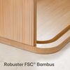 Praknu Brotkasten Brotkasten klein aus FSC® Holz mit Schiebetür - Brotaufbewahrung, Bambus, FSC® Holz - Platzsparend und stilvolle Brotbox für längere Frische Bild 5